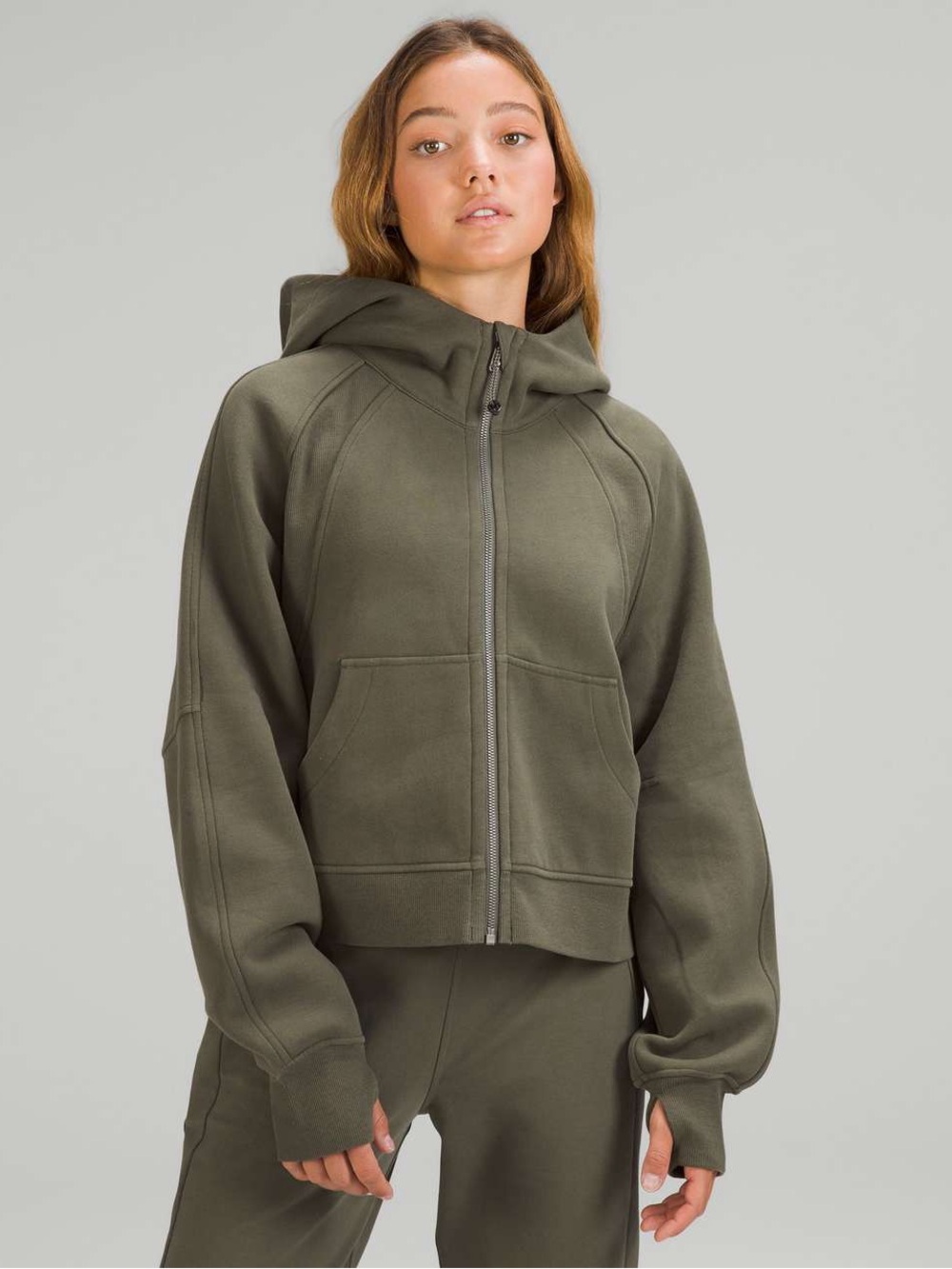 lululemon athletica Olive Green Scuba Jacket